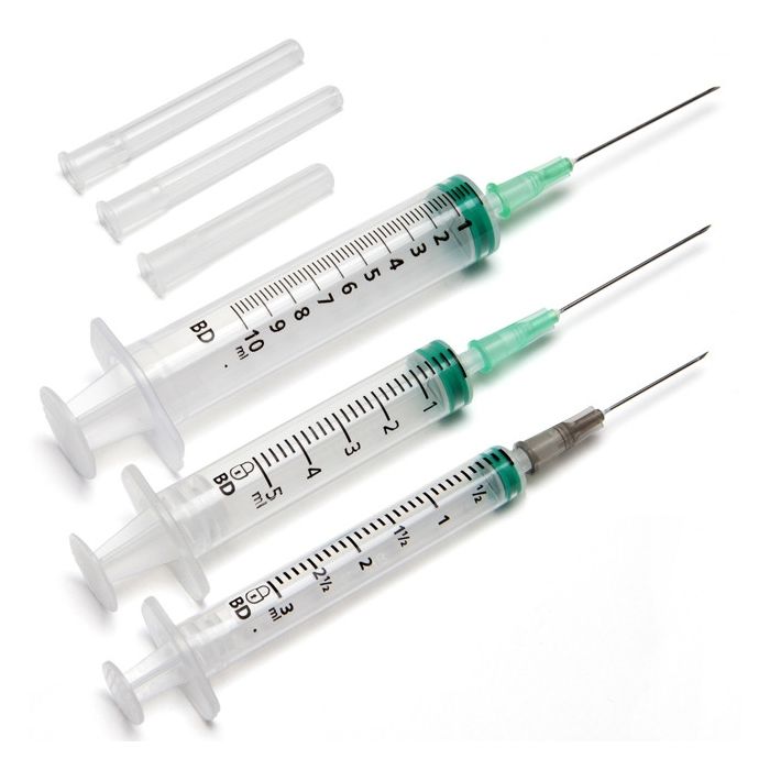 BD Emerald Syringe with Needle, Box of 100
