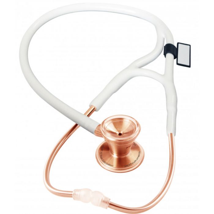 MDF Classic Cardiology Dual Head Stainless Steel Stethoscope -Gold Edition- Rose Gold White (MDF797RG29)