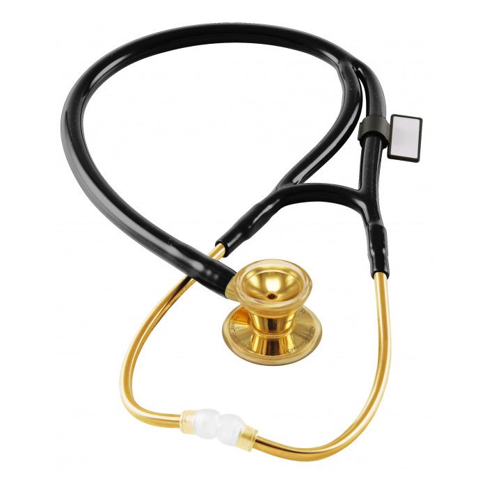 MDF Classic Cardiology Dual Head Stainless Steel Stethoscope -Gold Edition- NoirNoir (Black) (MDF797K11)