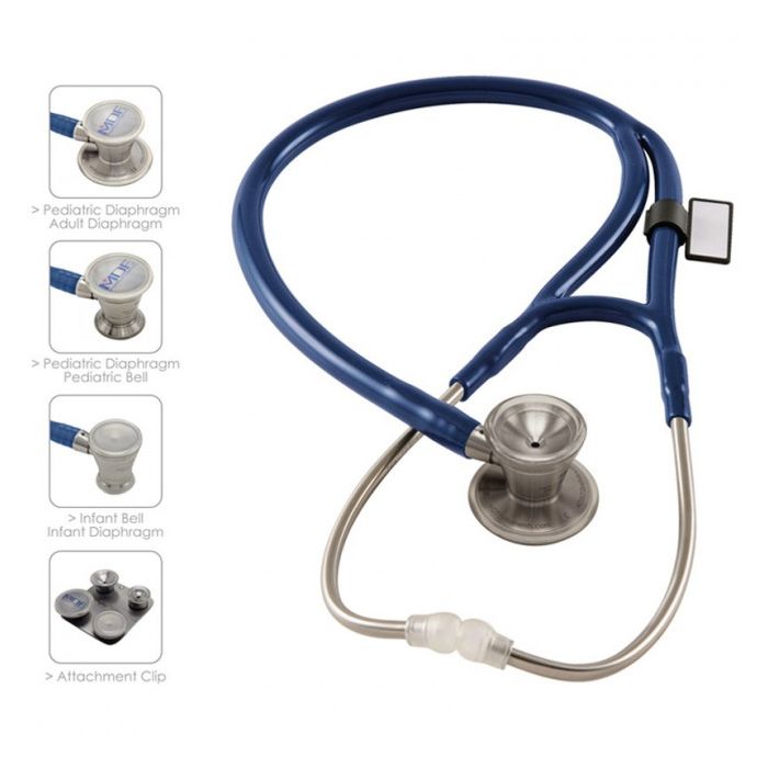 MDF ProCardial C3 Cardiology Stainless Steel Dual Head Stethoscope- Royal Blue (Maliblu) (MDF797CC10)