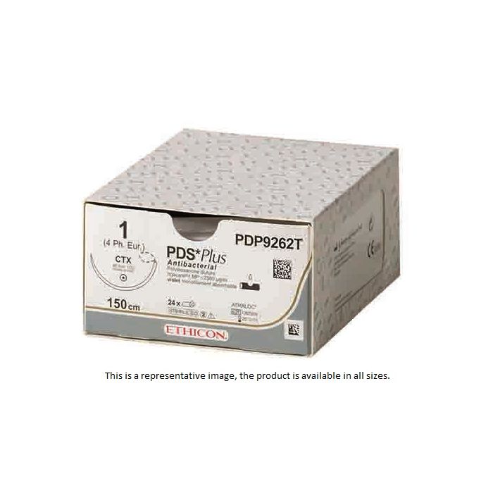 PDP990G-1/2Circle Taper Point CTX, 0, 48mm, PDS PLUS Voilet Monofilament 150 cm