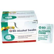 BD Alcohol Swabs, Box of 100