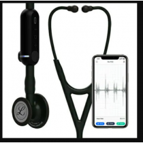 Littmann Digital Stethoscope,CORE Black Chestpiece, Tube, Stem and Headset, 27 inch, 8480