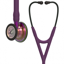 Littmann Cardiology IV Diagnostic Stethoscope, Rainbow-Finish Chestpiece, Plum Tube, Violet Stem and Black Headset, 27 inch, 6205
