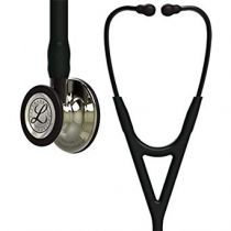 Littmann Stethoscope Cardiology IV: Champagne-Finish Chest-Piece, Black Tube, 27 Inch, 6179