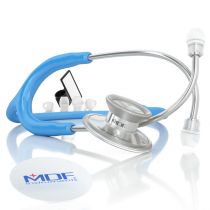 MDF Acoustica Lightweight Dual Head Stethoscope- Bright Blue (MDF747XP14)