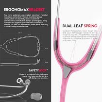 MDF Acoustica Lightweight Dual Head Stethoscope-Pinkalloy/White (MDF747XPPA29)
