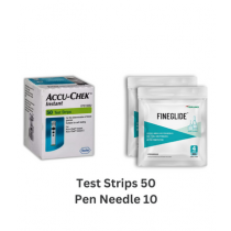Accu chek Instant Test strips (50) & Terumo Insulin Pen Needle (10 Needles) COMBO