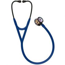 Littmann Stethoscope Cardiology IV: High Polish Rainbow-Finish Chestpiece,  Navy Tube,  Black Stem and Black Headset, 27 inch, 6242
