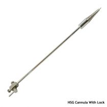HSG cannula with lock