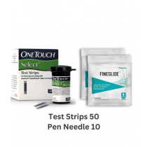 OneTouch Select Test Strips (50) & Terumo Insulin Pen Needle (10 Needles) COMBO