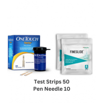 OneTouch Verio Test Strips (50) & Terumo Insulin Pen Needle (10 Needles) COMBO