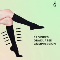 Sorgen Maternity Support Socks To Reduce Pain And Swelling During Pregnancy,Perfect Healthy Gift For Mom-To-Be (Medium, Black)