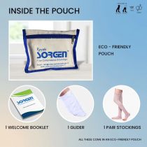 Sorgen Royale (Microfiber) Extra Soft Superior Fabric Medical Compression Stockings for Varicose Veins Class 2 Thigh Length in Eco-Friendly Zip Pouch. (XXLarge)