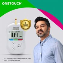 OneTouch Verio Test Strips | Pack of 100 Test Strips along with 100 Delica Plus Lancets | Blood Sugar Test Machine Testing Strips | Global Iconic Brand | For use with OneTouch Verio Flex Glucometer