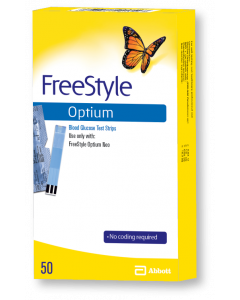 Abbott FreeStyle Optium Blood Glucose 50 Test Strips