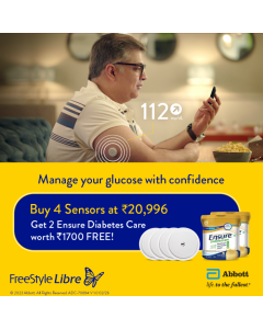 FreeStyle Libre Buy 4 Sensors Get 2 Ensure Diabetes Care Free Offer I Continuous Glucose Monitoring I No Fingerpick Required