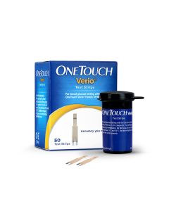 OneTouch Verio® Test Strips | Pack of 50 Strips | Blood Sugar Test Machine Testing Strips | Global Iconic Brand | For use with OneTouch Verio Flex Glucometer