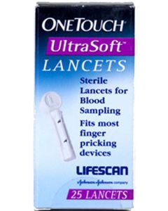 OneTouch UltraSoft Lancets (Box of 25)