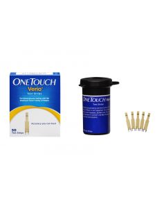 OneTouch Verio Test Strip Value pack - 2 pack of 50s + 4 packs of OneTouch Delica plus Lancet 25s | Virtually Painfree Testing 