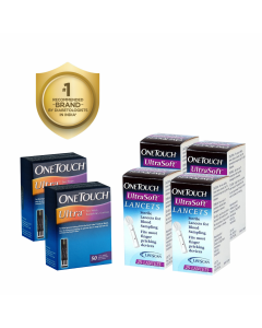 OneTouch Ultra Test Strips 100s Pack + 4 *25s OneTouch Ultrasoft Lancets
