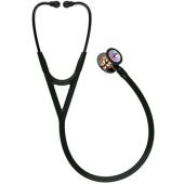 Littmann Stethoscope Cardiology IV: High Polish Rainbow-Finish Chestpiece,  Black Tube,  Smoke Stem and Smoke Headset, 27 inch, 6240