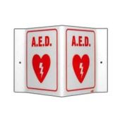 AED sign V shape