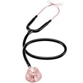 MDF Acoustica Lightweight Dual Head Stethoscope- Black and Rose Gold (MDF747XPRG11)