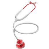 MDF Acoustica Lightweight Dual Head Stethoscope- White and Red (MDF747XPR29)