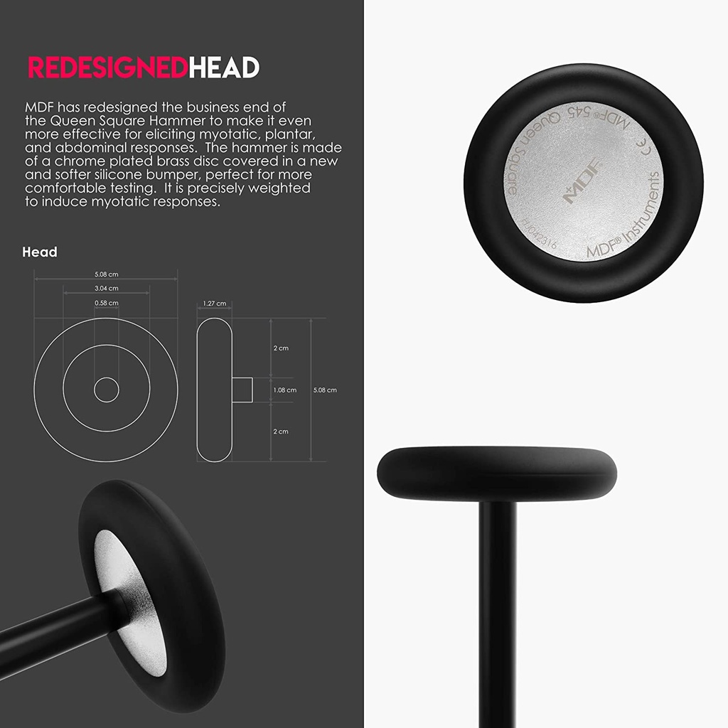 MDF Queen Square Neurological Reflex Hammer - Black (MDF54511)