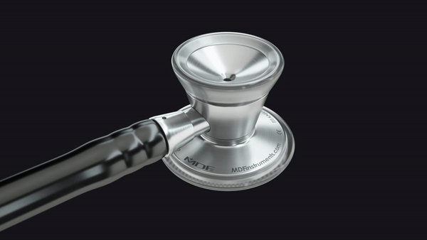 MDF Classic Cardiology Dual Head Stainless Steel Stethoscope - Black (Black Out) (MDF797BO)