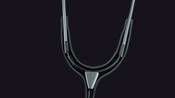 MDF Classic Cardiology Dual Head Stainless Steel Stethoscope - Black (Black Out) (MDF797BO)