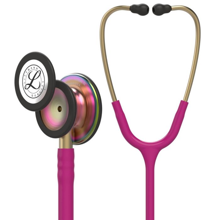 [LITT_5806] Littmann Stethoscope Classic III: Rainbow Finish chest-piece with Raspberry tubing 5806