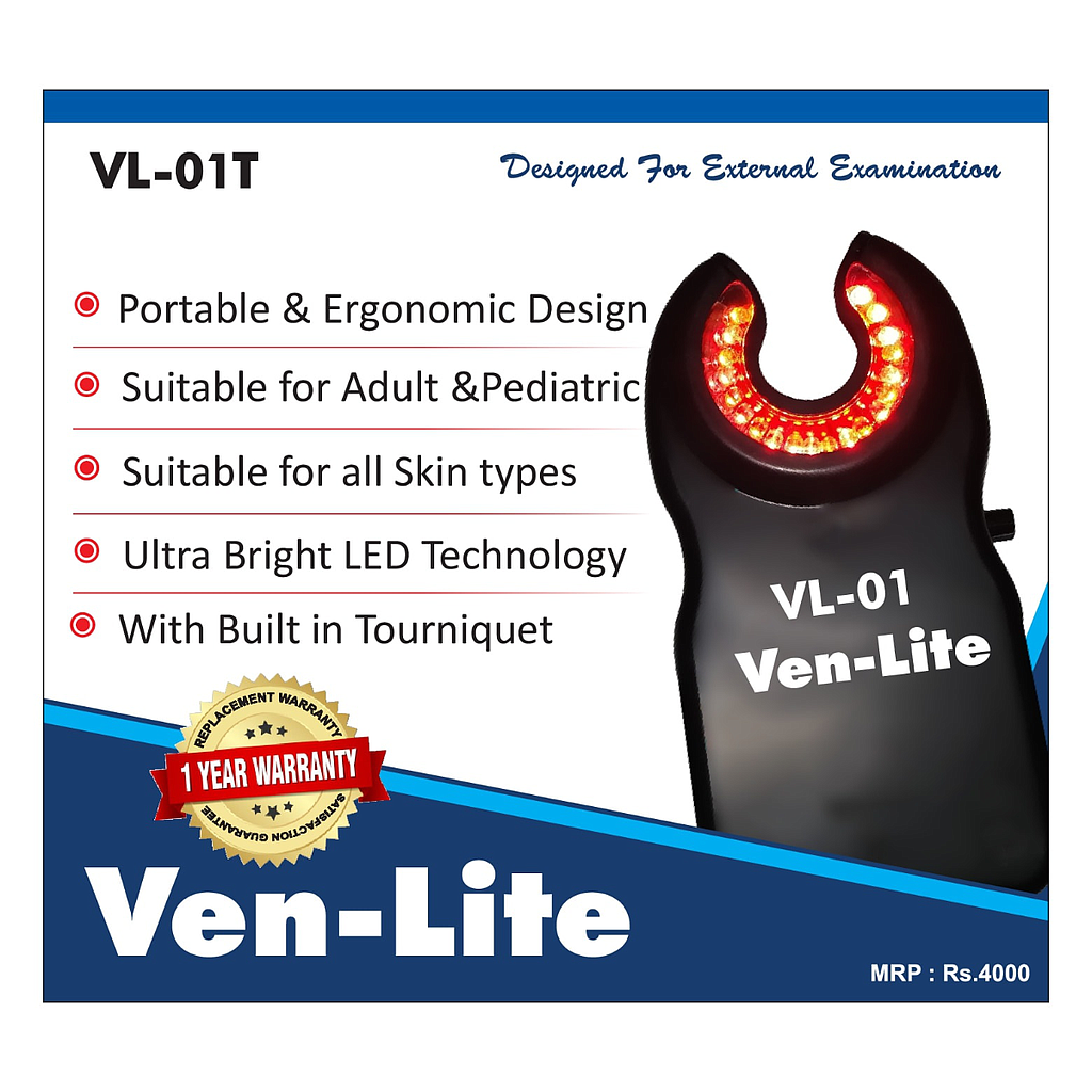 OptraMed Ven Lite, Handheld LED Vein Finder Light