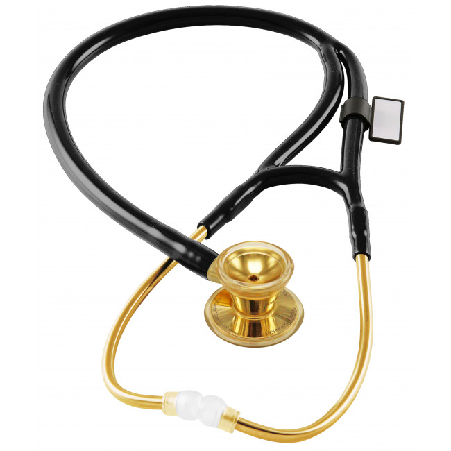 [MDF_STETH_MDF797K11] MDF Classic Cardiology Dual Head Stainless Steel Stethoscope -Gold Edition- NoirNoir (Black) (MDF797K11)