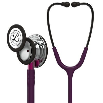 [LITT_5960] Littmann Classic III Stethoscope: Mirror Chestpiece, Plum Tube, Pink Stem and Smoke Headset, 27 inch, 5960