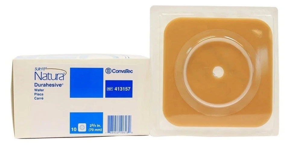 [CONVATEC_413157] Convatec 413157 SUR-FIT Natura Two-Piece Durahesive Skin Barrier, 70mm, Box of 10