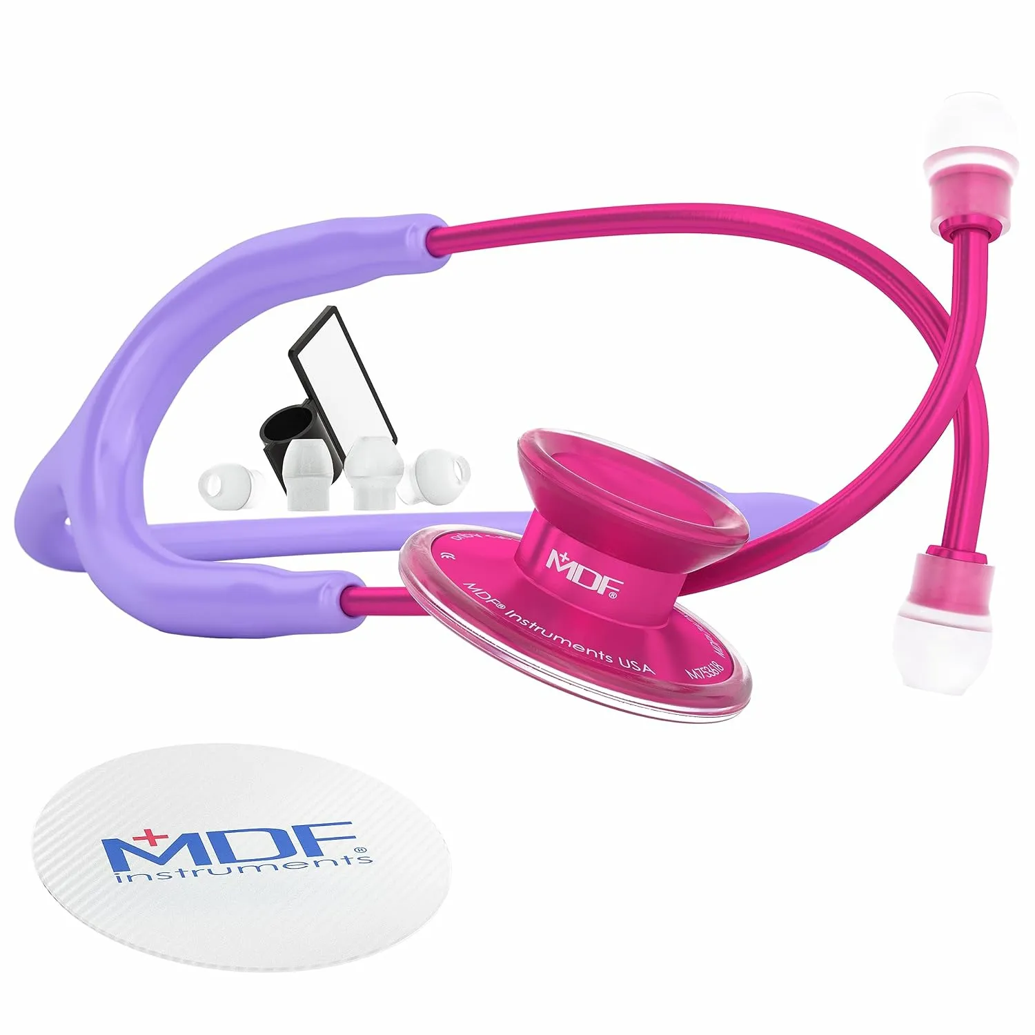 MDF Acoustica Lightweight Dual Head Stethoscope-Pinkalloy/Purple (MDF747XPPA07)
