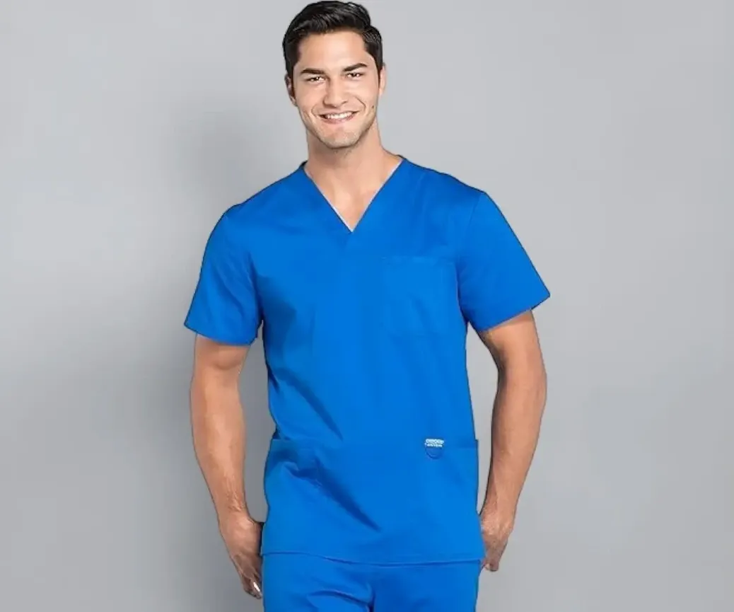Cherokee Men's 3-Pocket V-Neck Top -WWE670